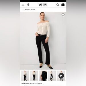 White House Black Market Black Mid-Rise Bootcut Jeans